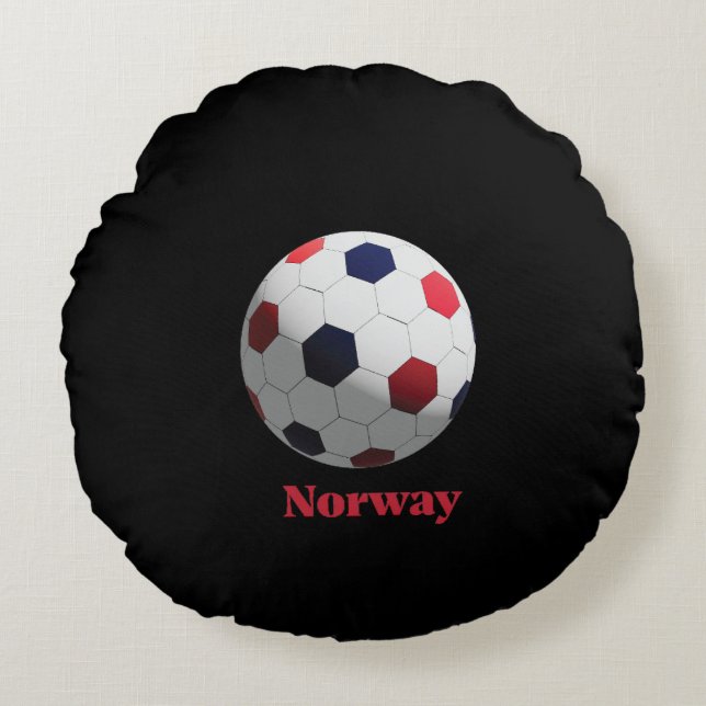 Noorse voetbal rond kussen (Voorkant)