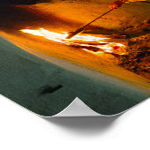 Noorse vrouw die het vuur van de hitte regelt poster (Hoek)