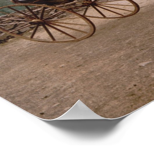 Noorse vrouw in een paardenkoets poster (Hoek)