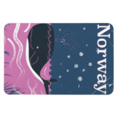 Noorse walvis vintage reisposter magneet (Horizontaal)