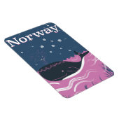 Noorse walvis vintage reisposter magneet (Rechterzijde)