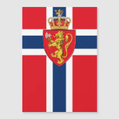 Noorse wapenschild op Noorse vlag, Noors 2 (Voorkant)