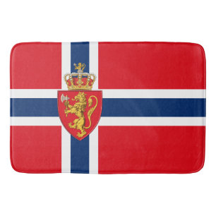 Noorse wapenschild op Noorse vlag, Noors 2 Badmat