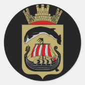 Noorse wapenstilstand ronde sticker (Voorkant)