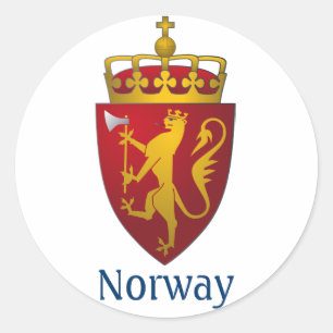 Noorse wapenstilstand Scandinavische heraldry Ronde Sticker