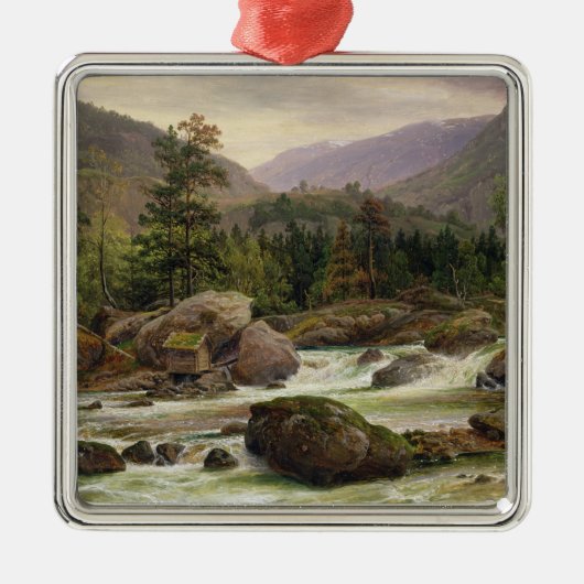 Noorse waterval, 1840 metalen ornament (Voorkant)