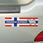 Noorse windhond met vlag bumpersticker (Op auto)