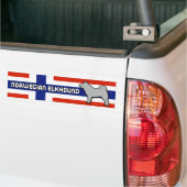 Noorse windhond met vlag bumpersticker (Op Truck)