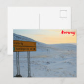 Noorse winter briefkaart (Voorkant / Achterkant)