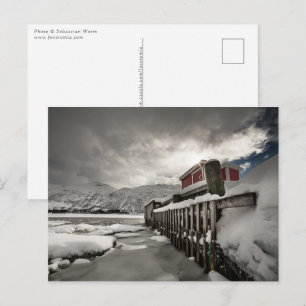 Noorse Winterfoto Briefkaart