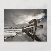 Noorse Winterfoto Briefkaart (Voorkant)