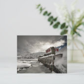 Noorse Winterfoto Briefkaart (Staand voorkant)