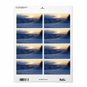 Noorse wintersneeuw etiket (Full Sheet)