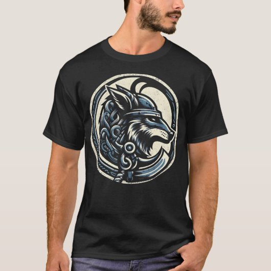 Noorse wolf krijger embleem t-shirt (Voorkant)