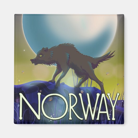Noorse Wolf Poster Magneet (Voorkant)