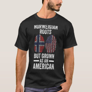 Noorse wortels maar gekweekt als Amerikaans Noorwe T-shirt