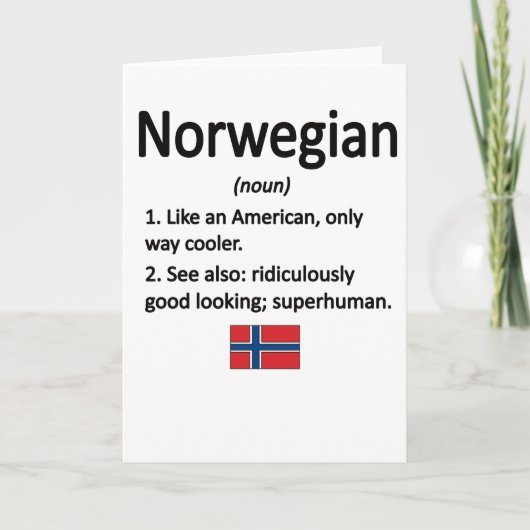 Noorse wortels Noorwegen Vlag Noors erfgoed Kaart (Voorkant)