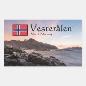 Noorse zeebaars rechthoekige sticker (Voorkant)