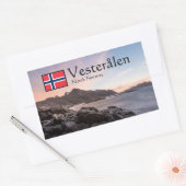 Noorse zeebaars rechthoekige sticker (Envelop)