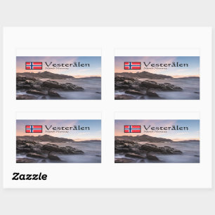 Noorse zeebaars rechthoekige sticker