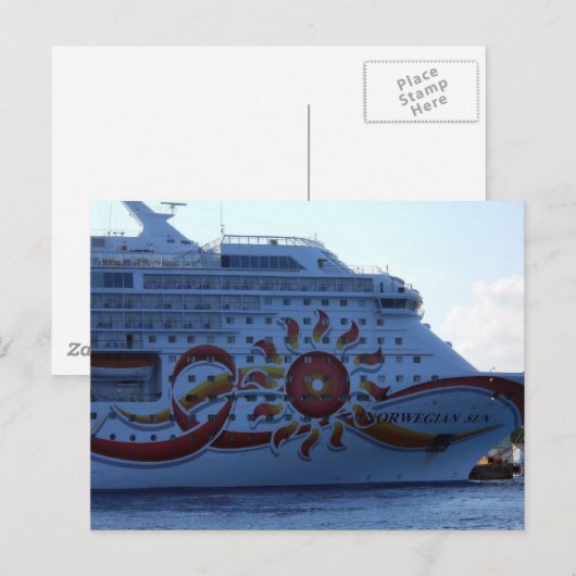 Noorse zon briefkaart (Voorkant / Achterkant)