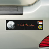 NOORTH CAROLINA BUMPERSTICKER (Op auto)