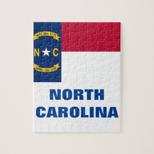 NOORTH CAROLINA FLAG LEGPUZZEL (Verticaal)