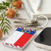 NOORTH CAROLINA Flag Sleutelhanger (Voorkant Rechts)