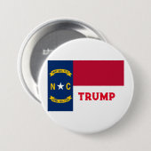 NOORTH CAROLINA RONDE BUTTON 7,6 CM (Voorkant /achterkant)