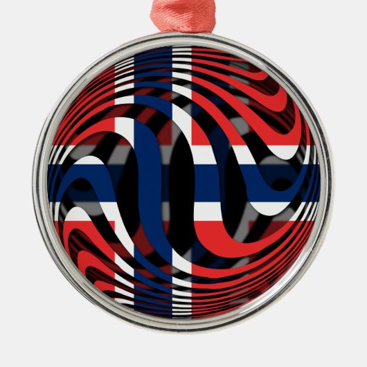 Noorwegen #1 metalen ornament (Voorkant)