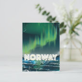 Noorwegen Aurora Noorderlicht Reisposter Briefkaart (Staand voorkant)
