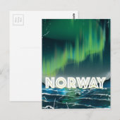 Noorwegen Aurora Noorderlicht Reisposter Briefkaart (Voorkant / Achterkant)