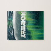 Noorwegen Aurora Noorderlicht Reisposter Legpuzzel (Horizontaal)