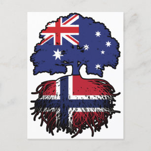 Noorwegen - Australische Australische boomstammen Briefkaart