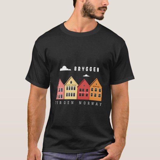 Noorwegen Bergen Bryggen Xo4U Origineel T-shirt (Voorkant)