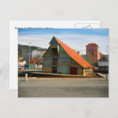 Noorwegen, Bergen, traditioneel oorlogshuis, Briefkaart (Voorkant / Achterkant)