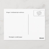 Noorwegen, Bergen, traditioneel oorlogshuis, Briefkaart (Achterkant)