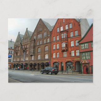 Noorwegen, Bergen, traditionele gebouwen Briefkaart