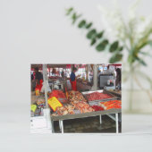 Noorwegen, Bergen vismarkt Briefkaart (Staand voorkant)