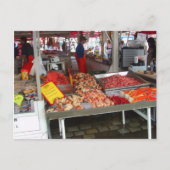 Noorwegen, Bergen vismarkt Briefkaart (Voorkant)