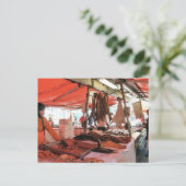 Noorwegen, Bergen vismarkt Briefkaart (Staand voorkant)