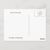Noorwegen, Bergen vismarkt Briefkaart (Achterkant)