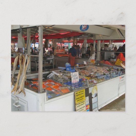 Noorwegen, Bergen vismarkt Briefkaart (Voorkant)