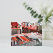 Noorwegen, Bergen vismarkt Briefkaart (Staand voorkant)