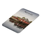 Noorwegen Boat Houses Souvenir Magneet (Linkerzijde)