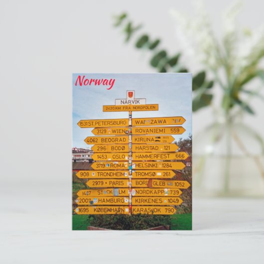 Noorwegen Briefkaart (Staand voorkant)