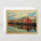 Noorwegen Briefkaart Vintage Travel (Voorkant / Achterkant)