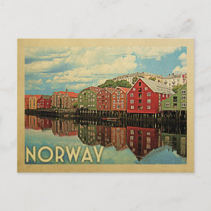 Noorwegen Briefkaart Vintage Travel