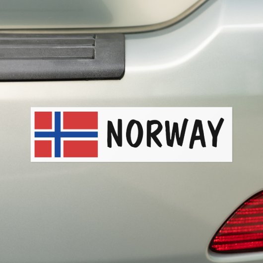 Noorwegen Bumpersticker (Op auto)