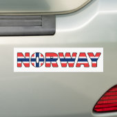 Noorwegen Bumpersticker (Op auto)